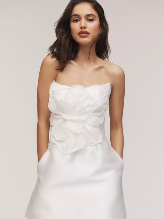 Watters Dresses & Skirts - Watters Brie Strapless Embellished Pearl Floral A-Line Mini Dress (Anthropologie